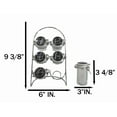 thumbnail image 2 of Wicca Kitchen Witch Alchemy Apothecary Jar Spice Metal Rack With 6 Glass Jars, 2 of 10