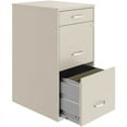 thumbnail image 4 of Space Solutions 18" 3 Drawer Metal File Cabinet with Pencil Drawer in Off White, 4 of 9