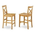 thumbnail image 3 of East West Furniture Pub 5-piece Traditional Wood Dining Table Set in Oak, 3 of 4
