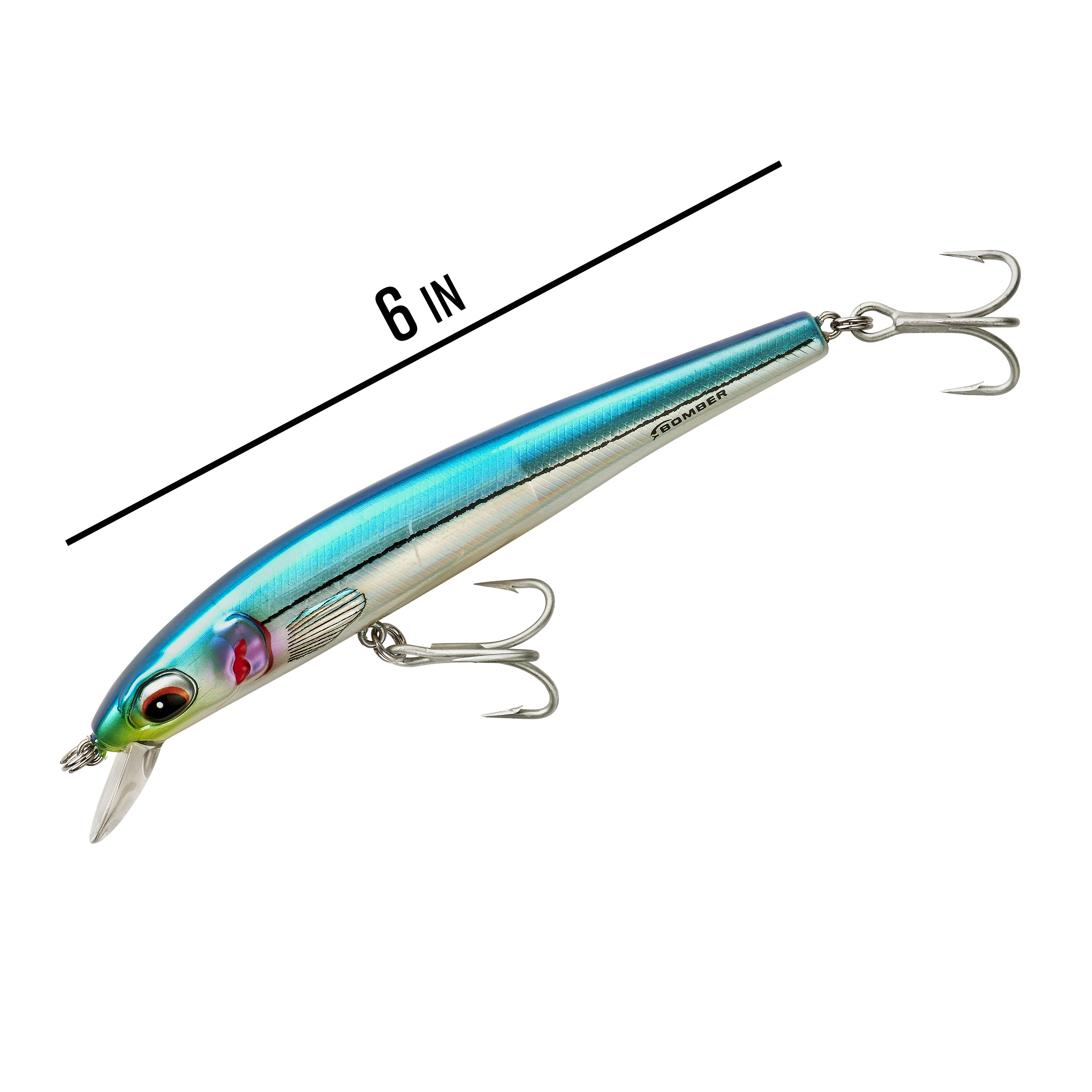 Bomber Long Shot Minnow Crankbait 6" Baby Bluefish 1 3/16 oz.