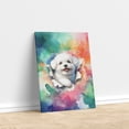 thumbnail image 3 of Funny Watercolor Adorable Bichon Frise Peeking Through Torn Paper Effect Vertical Matte Canvas Poster Bichons Dog Lovers Gifts Idea Wall Art Home Decor - 00026, 3 of 5
