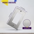 thumbnail image 2 of ENERLITES Decorator Switch or Receptacle Outlet Metal Wall Plate, Stainless Steel Outlet Cover, Corrosion Resistant, 1-Gang 4.50" x 2.76", UL Listed, 7731-10PCS, 430 Stainless Steel, Silver (10 Pack), 2 of 6