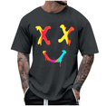 thumbnail image 2 of Njoeus Workout Shirts For Men Big & Tall Shirts For Men Men'S Graphic Tees Hip Hop Funny Print Mens Big & Tall Short Sleeve T Shirts Summer Tee Top Casual Streetwear S-5Xl Men'S T-Shirts On Clearance, 2 of 4