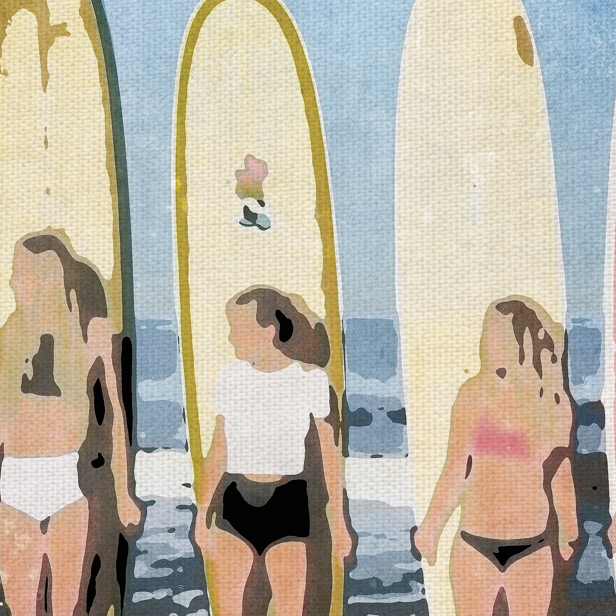 Masterpiece Art Gallery Longboard Classic Soft Surf By Graffi-tee Studios Canvas Art Print 22" x 28"