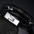 thumbnail image 5 of Genuine Braided Leather Hand of Hamsa Bracelets,8.5 Inch, 5 of 5