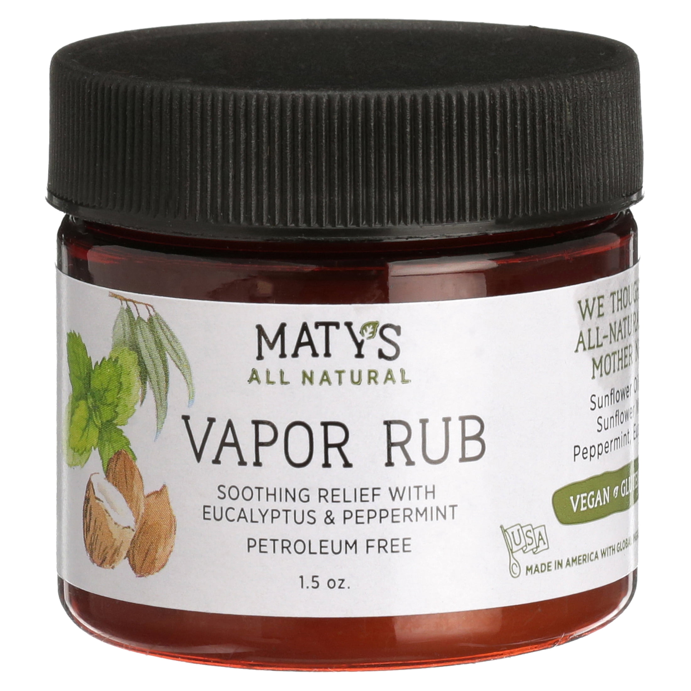 Maty's All Natural Vapor Rub Ointment, Naturally Soothing Relief, Oz