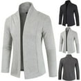 thumbnail image 2 of Men Simple Cardigan Slim Sweater Jacket Men V-collar Sweater, 2 of 7