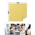 thumbnail image 4 of Yellow Cloth Napkins Set of 8 Reusable Dinner Napkins, Country French Rustic Buffalo Plaid Modern Art Cocktail Napkin Washable Table Napkins for Wedding/Holiday Party/Baby Shower 20"x20", 4 of 7