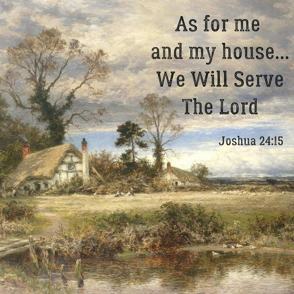 Double Sided Religious Garden Flag - As for Me and My House - We Will Serve The Lord - Inspirational Bible Verse Joshua 24:15 - Decorative Outdoor Christian Faith Flags - Yard Decor