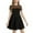 Black, variant on Toddler Girls Dress Round Neck Solid Color Short Sleeve Patchwork Dress Casual Party School Children Girls Dresses，7 -8 Years