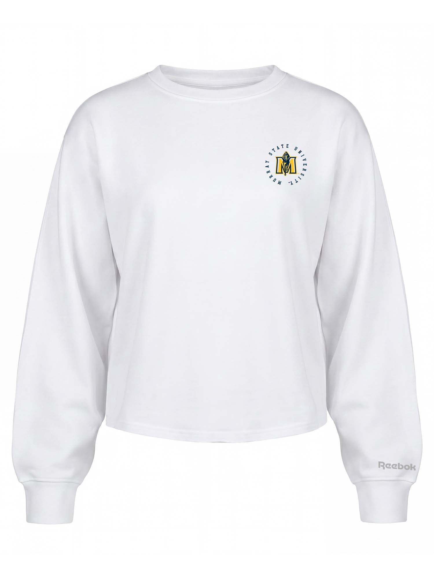 Murray State Racers Reebok Womens White Heavyweight Cotton Long Sleeve Pullover