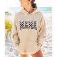 thumbnail image 6 of Checkered Mama Hoodie for Women Trendy Varsity Checkerboard Pullover, Sand Hoodie, M, 6 of 8