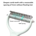 thumbnail image 3 of Pet Grooming Brush, Undercoat Rake for Dogs & Cats, Deshedding Brush and Dematting Tool, Effective Removing Knots(green) - S, 3 of 7