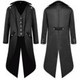 thumbnail image 1 of Long Swallowtail Coat for Men - Middle Ages Inspired Dress Tailcoat High quality, 1 of 1