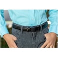 thumbnail image 3 of Boy's Leather Ratchet Belt, Trim to Fit 18"- 34" Waist, No Holes, Packed in a Gift Box by CANDOR AND CLASS (B868 Black, 25mm Wide), 3 of 9