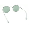 thumbnail image 4 of Small Micro Round Metal Rim Retro Dad Fashion Sunglasses Silver - Green, 4 of 4