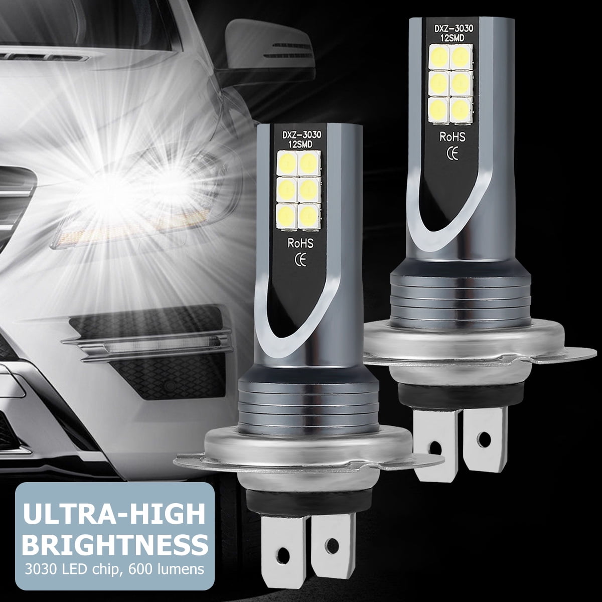 X9S H7 55W 10000LM high lumen high power led Car headlight / Front Fog  Light bulbs 6500K