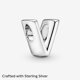 thumbnail image 3 of Charm Pandora Letra V Plata de Ley 797476, 3 of 6