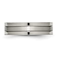 thumbnail image 3 of Chisel Titanium Brushed and Polished 6mm Grooved Band, 3 of 7