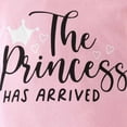 thumbnail image 5 of Toddler Baby Girl Summer Outfits Cute The Princess Has Arrived Print Romper & Heart Print Bloomers with Headband 3-Piece Outfit Baby Girl Gift Set 9-12 Months, 5 of 7