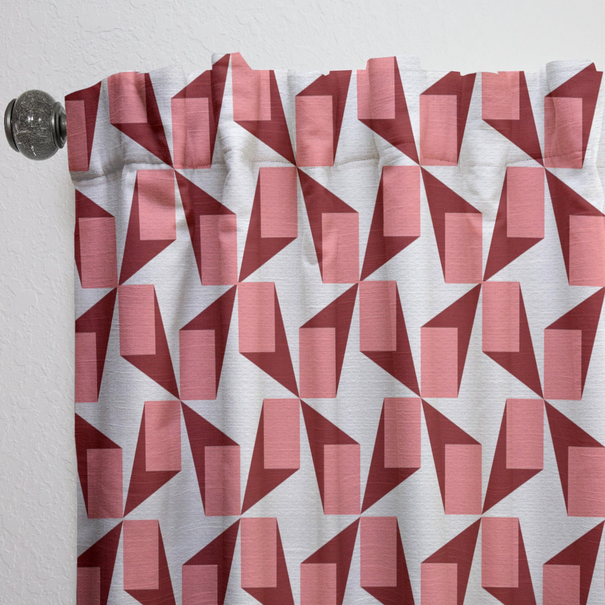Designart 'Geometrical Retro Abstract Minimal Pattern XIII' Mid-Century Modern Curtain Panel