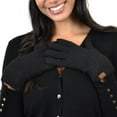 thumbnail image 2 of C.C Winter Warm Eco-Friendly Recycled Yarn Touchscreen Texting Gloves, Black, 2 of 3