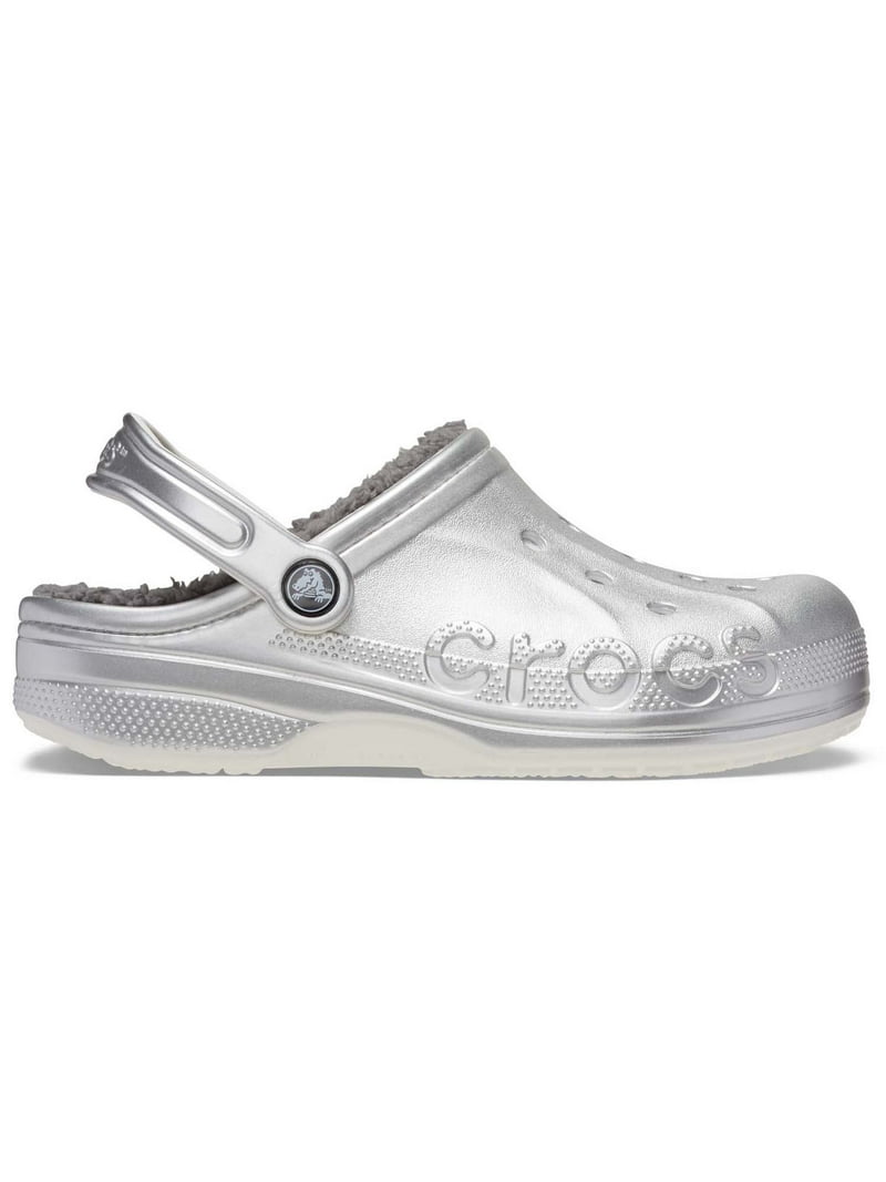 【Crocs】 正規品★ Baya Lined Clog White Light Grey Crocs Men's and Women's Unisex Baya Lined Clogs - Walmart.com