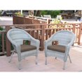 thumbnail image 1 of Jeco Clark Wicker Patio Chair in Gray and Brown (Set of 2), 1 of 3