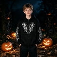 thumbnail image 2 of Hiijoy Boys Halloween Hoodie Graphic Full Zip Hooded Sweatshirt Kids Long Sleeve Pullover, 2 of 4