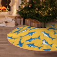 thumbnail image 5 of Sikiie Shark Print Nativity Christmas Tree Skirt, Jesus Christian Winter Holiday Tree Mat Decoration(30-48IN), 5 of 6