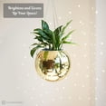 thumbnail image 4 of Disco Ball Planter – Gold 10" Disco Planter with Chain and Macrame Hanger and Stand, 4 of 6