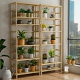 thumbnail image 6 of LUVODI 6-Tier Open Standing Ladder Bamboo Shelf Adjustable Bookshelf Display Solid Storage Shelves, 6 of 9