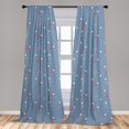 thumbnail image 4 of Ambesonne Paris Curtains, Eiffel Tower Rose Pigeons Art, Pair of 28"x95", Blue Grey and Soft Pink, 4 of 4