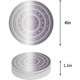 thumbnail image 1 of POGLIP Purple and Grey Mandala Gradient Art Set of 8 Round Coaster for Drinks, Absorbent Ceramic Stone Coasters Cup Mat with Cork Base for Home Kitchen Room Coffee Table Bar Decor, 1 of 5