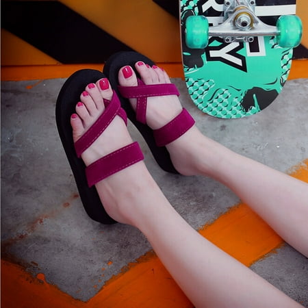 

ãYilirongyummã 39 Slippers For Women Summer Flip Flops Casual Slippers Flat Sandals Beach Open Toe Shoes