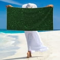 thumbnail image 5 of Bingfone Emerald Green Sparkling Oversized 27.7x55 Inches Beach Towel, Super Absorbent Soft Plush Pool Towel, Bath Towel for Travel Sports Pool Swimming Bath Camping Yoga Girls Women Adults, 5 of 6