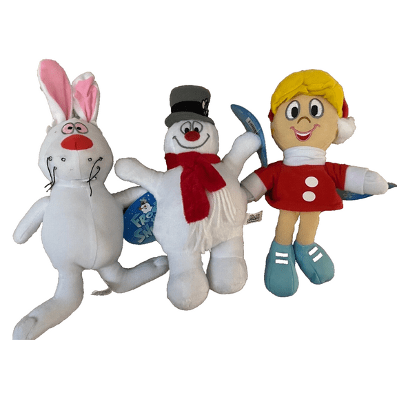 Set of 3 Frosty Plush Toys 10 inches. New