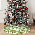thumbnail image 5 of Sikiie Green Hawaii Palms 30-48 inches {designName} Print Christmas Tree Skirt Snowman Xmas Tree Skirt with Edge Christmas Decorations for Holiday Party30", 5 of 7