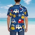 thumbnail image 4 of JUNZAN Motif Équipe de Sauvetage d'Animaux Chemise Hawaïenne pour Hommes, Été Plage Décontractée Manches Courtes Boutonnée, Moyen, 4 of 7