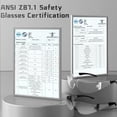 thumbnail image 3 of Gafas de seguridad AOOFFIV Clear Bulk 100 ANSI Z87.1 resistentes a los impactos, 3 of 7