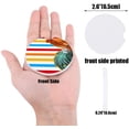 thumbnail image 2 of FMSHPON Rooster Vintage Striped Set of 2 Car Coaster for Drinks, Absorbent Ceramic Stone Coasters Cup Mat with Cork Base for Home Kitchen Room Coffee Table Bar Decor, 2 of 5