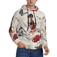 thumbnail image 2 of Lsque Floral Leopard Butterflies Pattern Casual Men's Hoodie,Hooded Sweatshirt with Kangaroo Pocket,Pullover Hoodie-4X-Large, 2 of 7