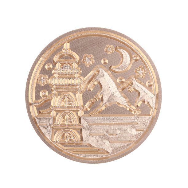 Sun Moon Stars Round Wax Seal Stamp Head Fire Paint para Invitaciones (RYX10)