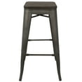 thumbnail image 5 of Oregon Industrial Stackable Barstool in Antique and Espresso by LumiSource - Set of 2, 5 of 8