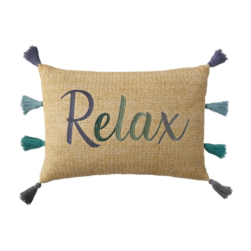 Better Homes & Gardens 13" x 19", Relax Outdoor Lumbar Toss Pillow