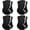 Black, variant on 4Pcs Reflective Neck Gaiter, UPF 50+ UV Protection Cooling Face Bandana, Quick Dry Breathable Neck Cover for Cycling Running Hiking Outdoor Sports