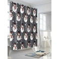 thumbnail image 3 of Grey Christmas Snowman Shower Curtain Set ，Waterproof Fabric Shower Curtains Cute Winter Snowman Snowflakes Xmas Shower Curtains for Bathroom,Bathroom Decor 54x"78", 3 of 6