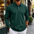 thumbnail image 2 of LWavelet Men's Polo Shirt Long Sleeve Collared Golf Shirts Quick Dry Lightweight 3-Button Performance Work Fishing Athletic Tops, 2 of 7