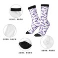 thumbnail image 5 of Honeii Lavender Flowers Print Adult Socks,Crew Socks,Casual Calf Socks,Daily Wear Socks for Men & Women, Perfect for Sports, Casual and Everyday Use, 5 of 6