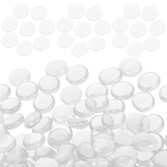 Worgeous Fire Pit Glass Beads Glass Flat Round for Fireplace Decoration 1 Bag